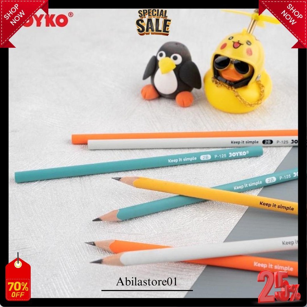 

(1Pack) Pensil Pencil Joyko P-125 2B 1 Box 12 Pcs Gratis Ongkir