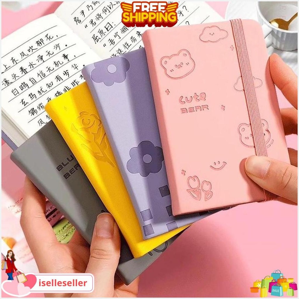 

96 Lembar Notebook A7 Warna Warni / Buku Catatan Anak Lucu Aesthetic / Diary Mini Portable Notebook Kantor Cod