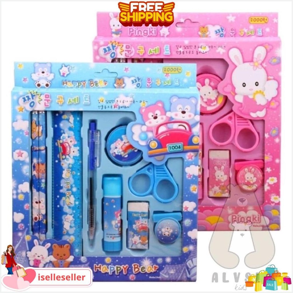 

Pensil Set 10 In 1 Alat Tulis Sekolah Anak Karakter Lucu Stationery Set Cod