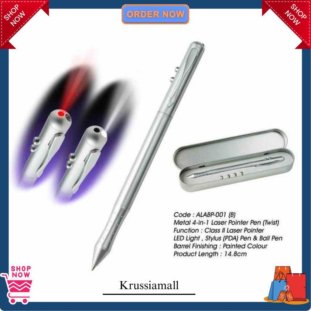 

Laser Pen Pointer 6 In 1 Presentasi Antena Bulpen Senter Alat Tulis Baca Sinar Putih Merah Tulis Mur Cod