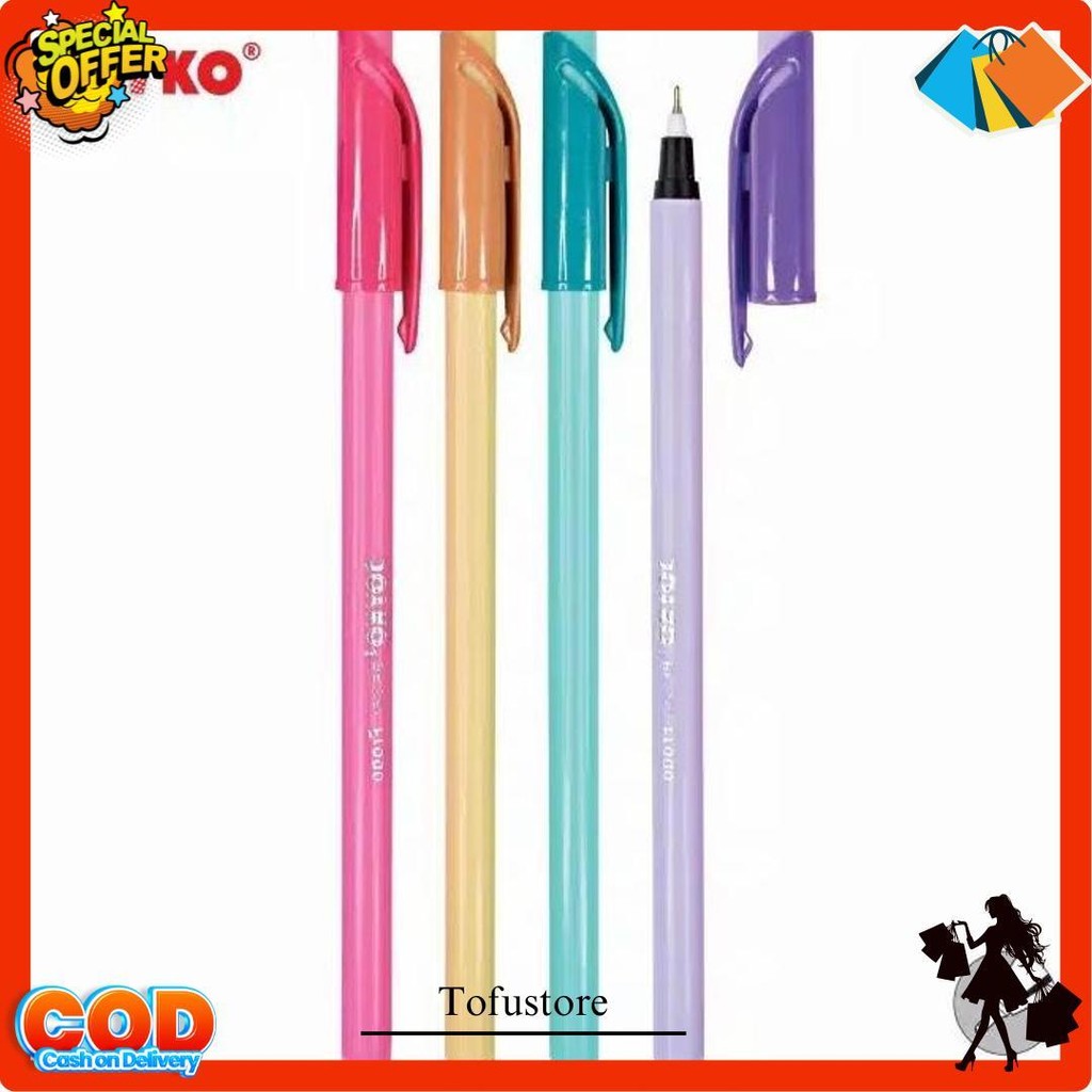 

1 Lsn / 12 Pcs Ball Pen / Pulpen Joyko Bp-251 Frodo 0.7 Mm Original Produk
