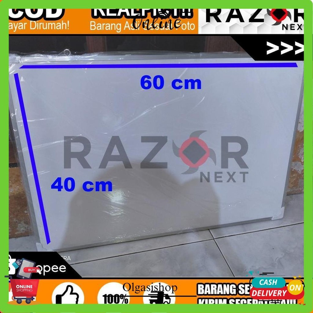 

Papan Tulis 2 Fungsi Whiteboard Dan Blackboard Bolak-Balik Hanya 1 Papan | Bisa Cod | Bisa Spidol Dan Kapur | Ukuran 60 Cm X 40 Cm | Murah | 1 Pcs | Furniture Rumah Bisa Cod