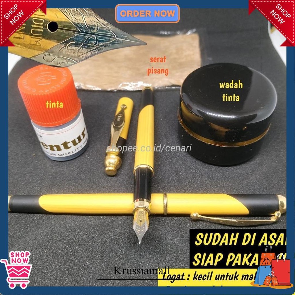 

Pena Kalam Logat Makna Kitab Pen Tutul Sudah Diasah Kaligrafi Khot Lugoh Fountain Paket Murah Bisa Cod