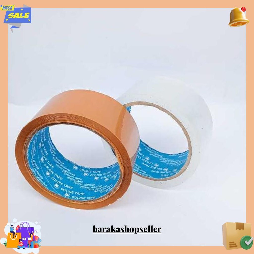 

6 Roll / 1 Sloop Lakban Goldie 60 Yard 2 Inch X 60 Yard Mantap Jiwa Gratis Ongkir