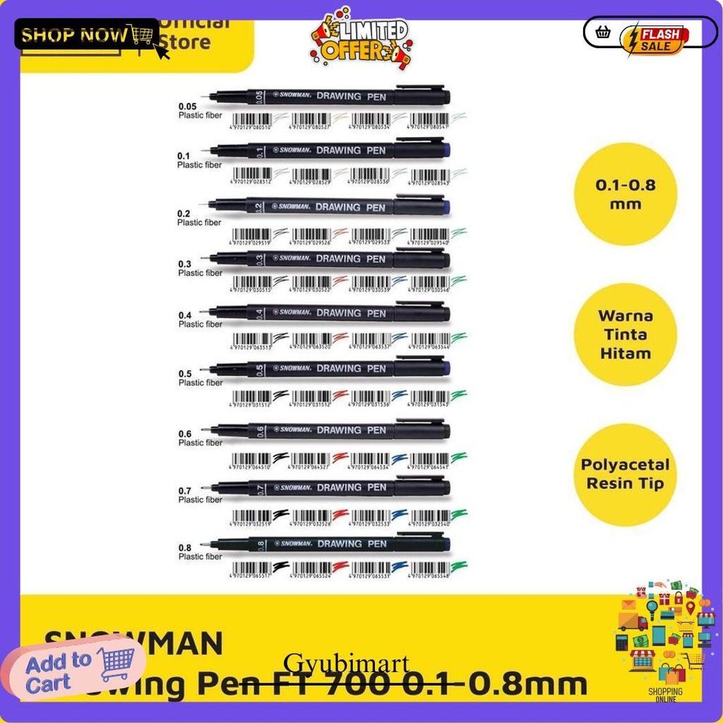 

Snowman Drawing Pen Ft 700 0.1 0.2 0.3 0.4 0.5 0.6 0.7 0.8 Murah Cod