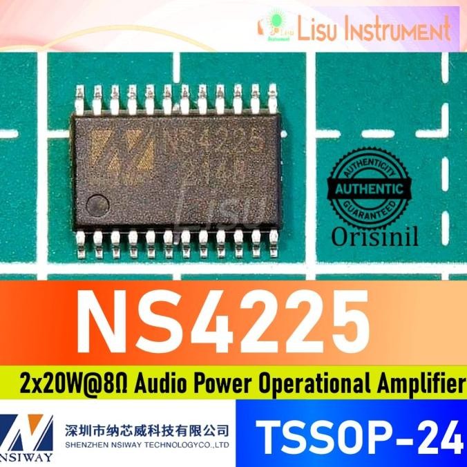 Terbaru NS4225 2x20W@8 Audio Power Operational Amplifier TSSOP-24 ORIGINAL lisu992 Buru Order