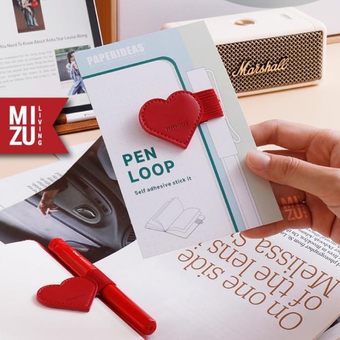 

Promo!! Paperideas Elastic Pen Loop With Sticker For Notebook Journal Handphone Monitor Fountain Pen Friendly