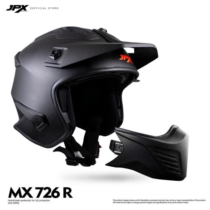 Helm JPX Full Face MX-726R Solid `
