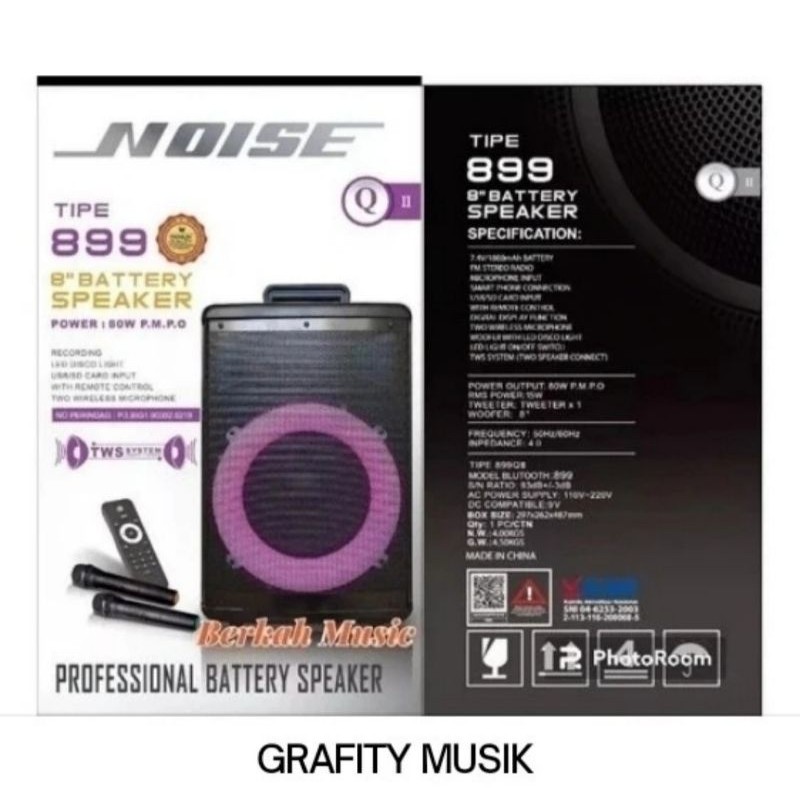 Speaker Portable Noise 899J 8 Inch