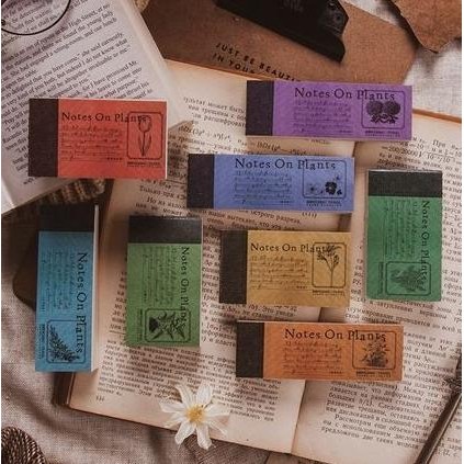

Promo!! Vintage Notes For Journal Deco - Notes On Plant Series (100Pcs)