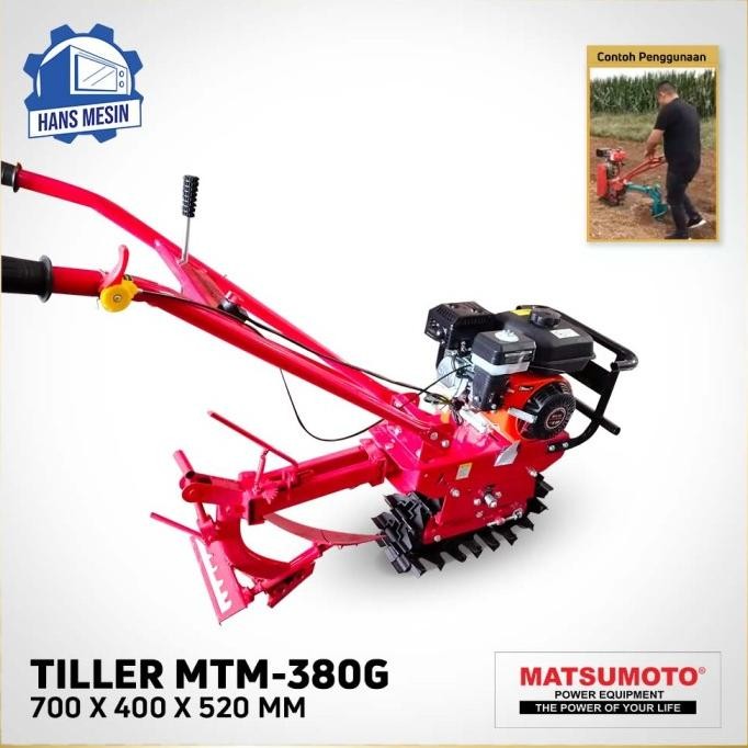 BEBAS ONGKIR - Traktor MATSUMOTO MTM380G Tiller Mesin Bajak Dangir Jagung MTM 380 G