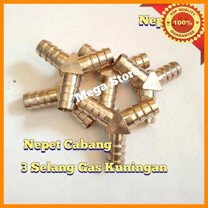 [mss] nepel cabang 3 selang gas kuningan nepel t