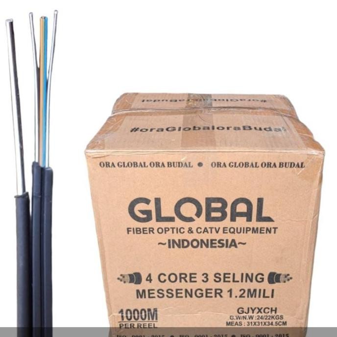 NEW Kabel FO dropcore global spesial type 4core 3kawat panjang 1km
