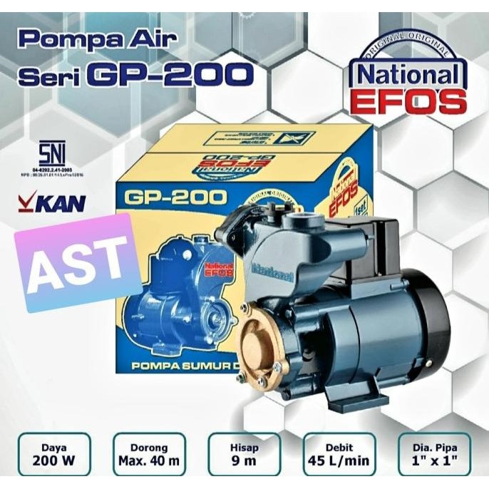=====] POMPA AIR LISTRIK NATIONAL EFOS GP 200 Untuk Sumur Dangkal / EFOS