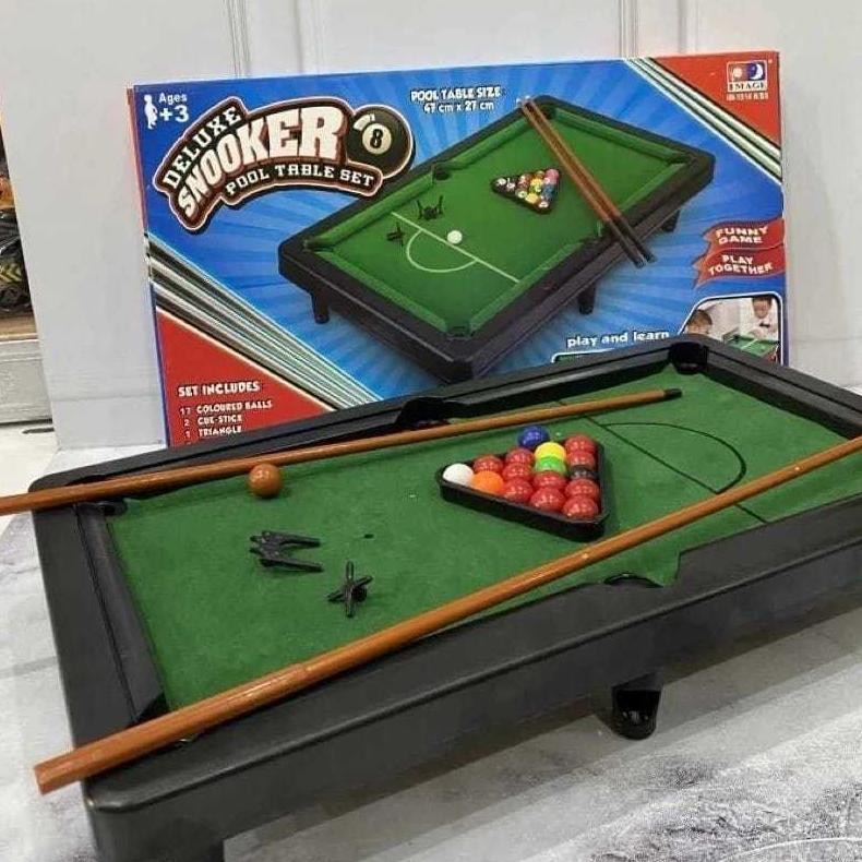 NI06 Mainan Anak billiard game JUMBO BESAR deluxe snooker pool table biliard /Football Soccer Game S
