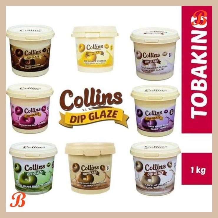 

| RMP | COLLINS DIP GLAZE 1 KG SELAI COKLAT TOPPING KUE DONUT PISANG