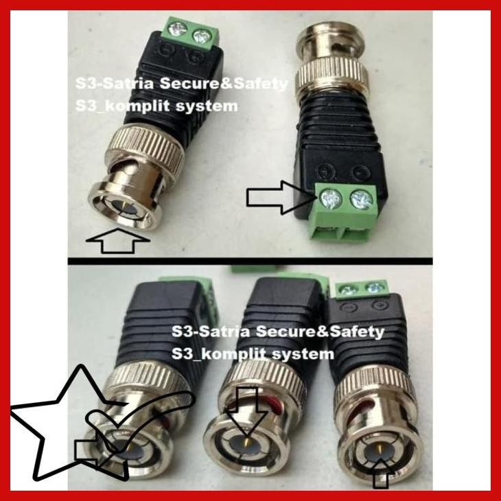 [SSC] Jack BNC Baut cable isi 2 jalur LAN Kabel UTP data cctv