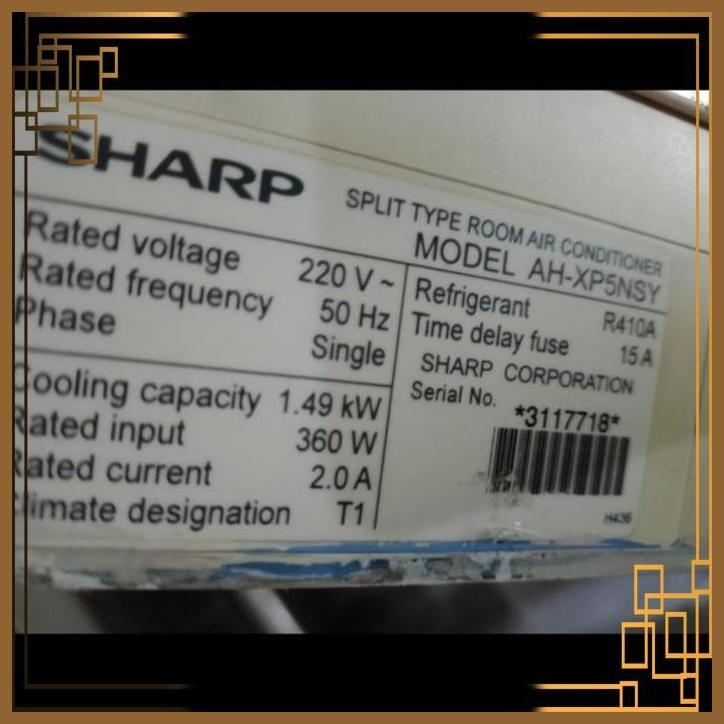 [PTC] FILTER SARINGAN UDARA INDOOR AC SHARP INVERTER 1/2 3/4 1 PK AH-XP5NSY 34 X 28.5 CM ORIGINAL BE