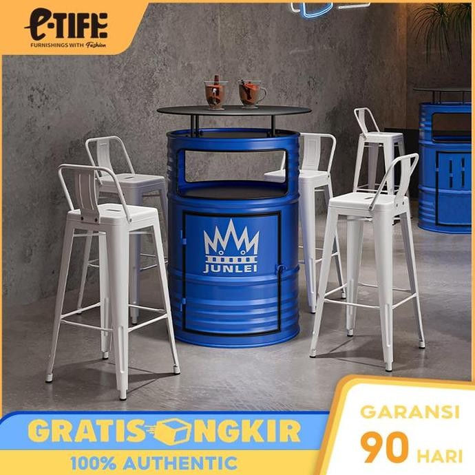 Murah E-Tife Kursi Besi / Kursi Makan /Kursi Bar /Kursi Tinggi /Kursi Toko Kopi /Kursi Toko Teh Susu