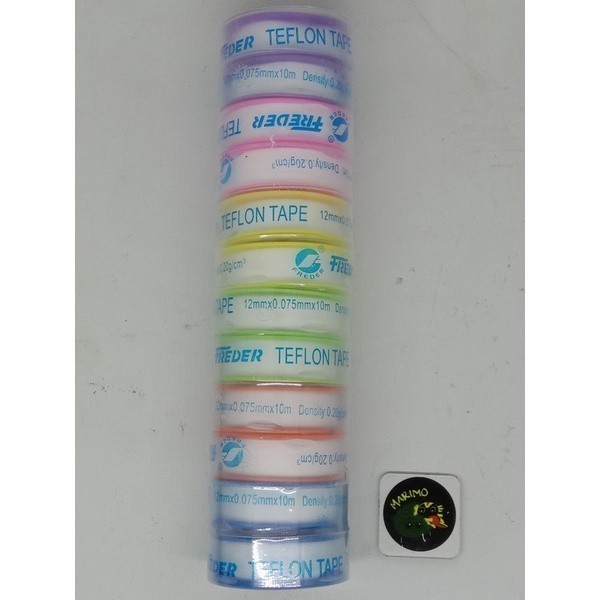 [12 pcs]  FREDER Seal Tape 10 m 0.5 " inch