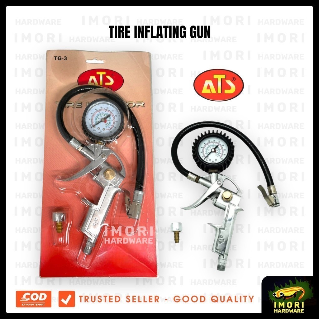 ATS Tire Inflating Gun TG-3 Inflator Air Pompa Ukur Tekanan Angin Ban