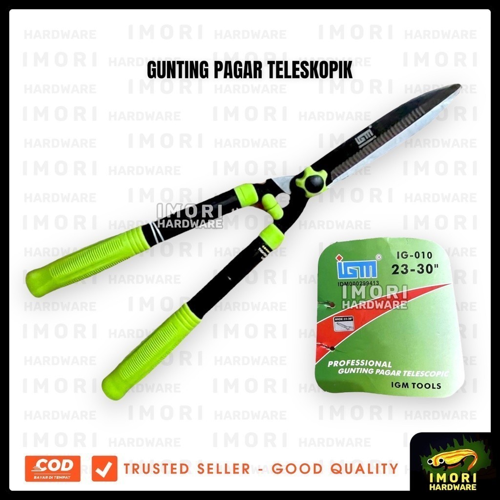 IGM Gunting Pagar Teleskopik Rumput Taman Kebun Besar tajam Panjang