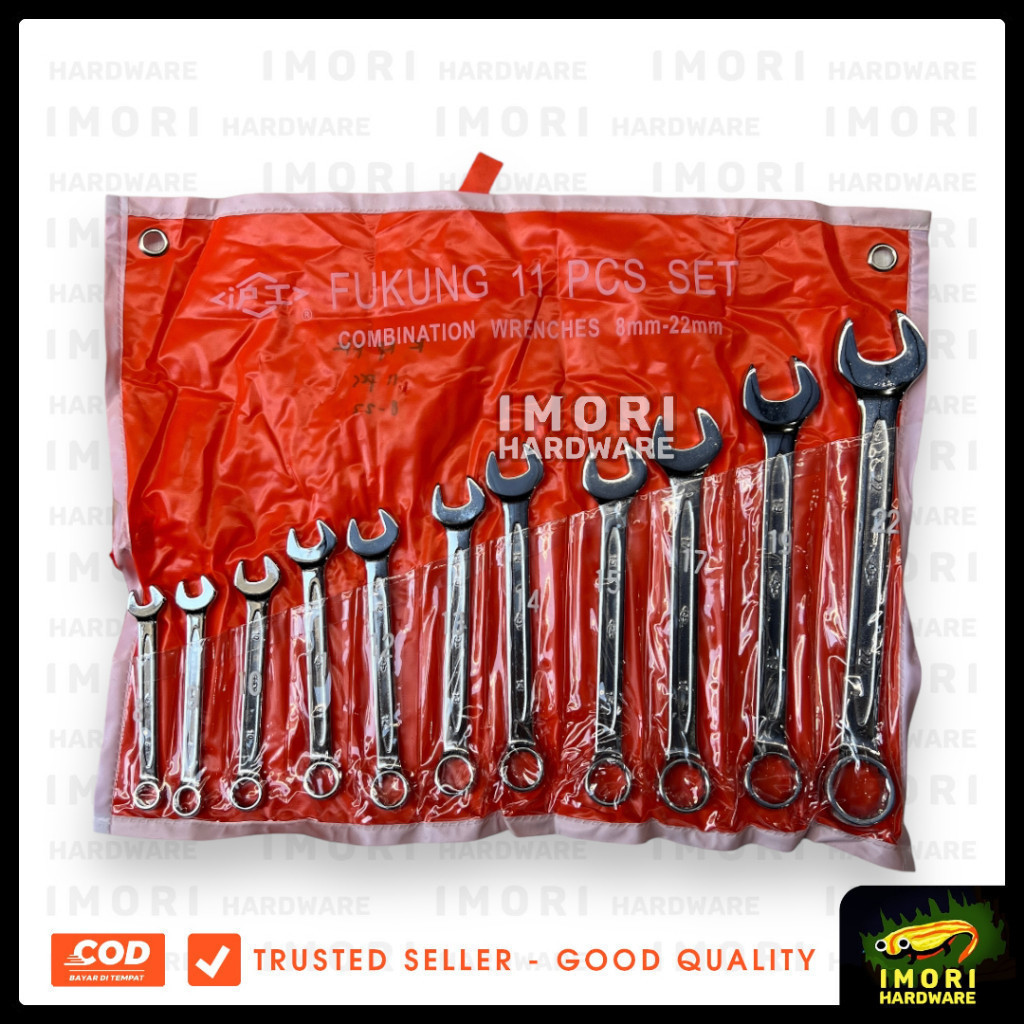 FUKUNG Kunci Ring Pas Set Kombinasi 8-32mm 11-14pcs Combination Spanne im