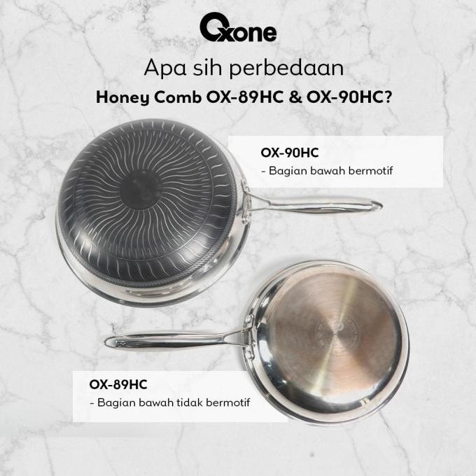 Promo Oxone Wajan Fry Pan Honey Comb Anti Lengket Stainless Steel