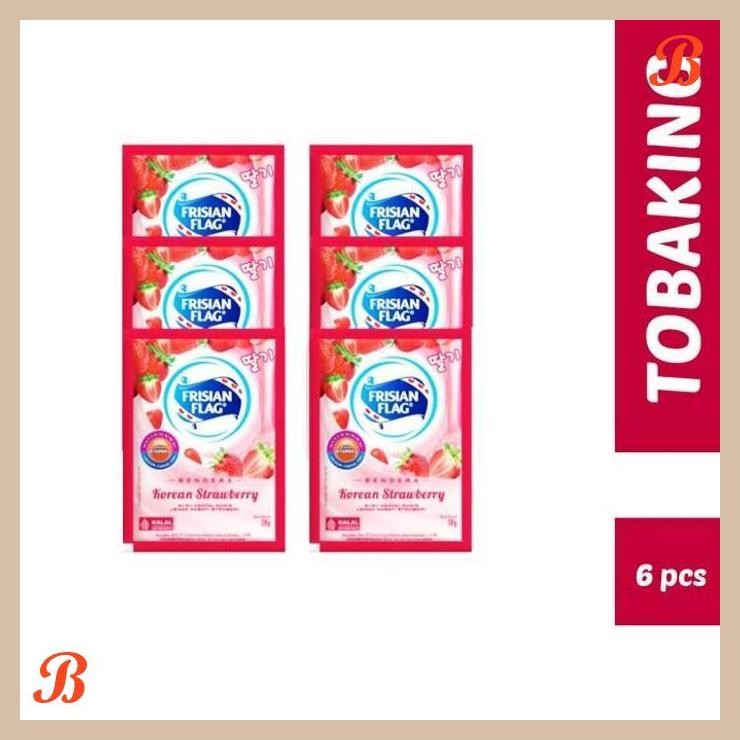 

| RMP | SUSU KENTAL MANIS FRISIAN FLAG BENDERA STRAWBERRY SACHET 6 X 38GR