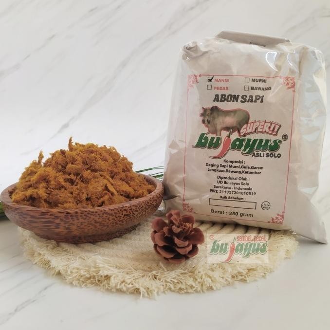 

langsung order saja] Abon Sapi SUPER Bu Jayus 250 gram_ MANIS SPESIAL