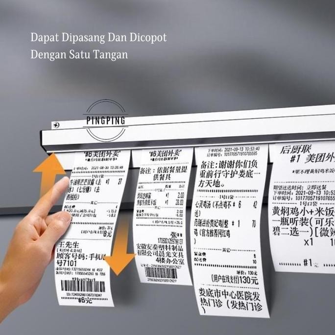 Diskon CodBill Holder01/ Penjepit Resi Makanan/Klip Uang/Klip Kwitansi/Klip Menu Baja Tahan Karat/Kl