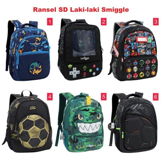 Laris Tas Ransel Besar Anak Sd Laki-Laki Tas 16 Inch Smiggle Original