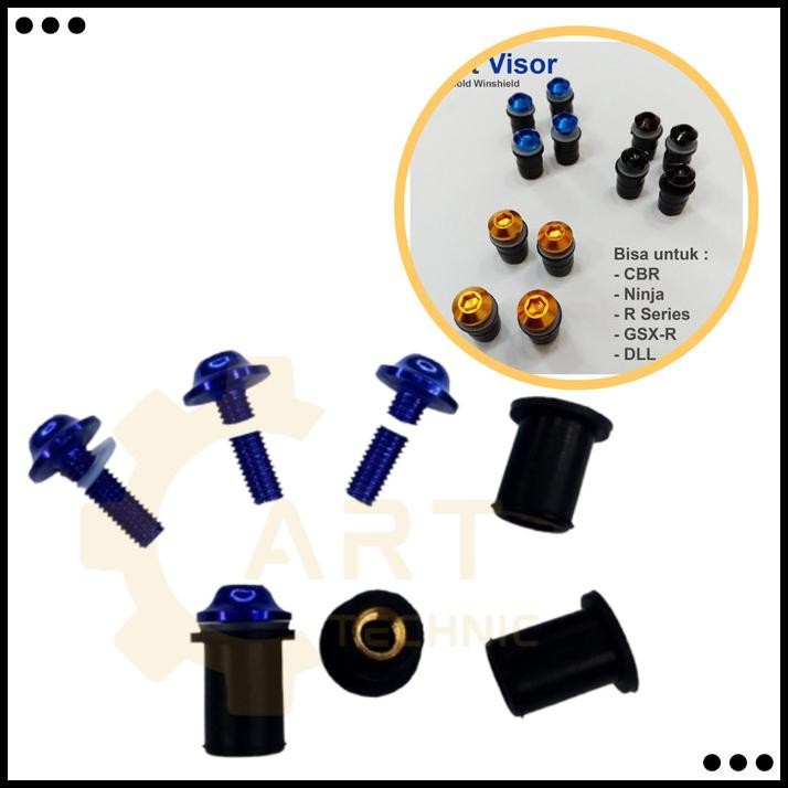 Baut Winshield R15 V3 V4 / Baut Visor R15 V3 / Ring Karet Visor R15 V3