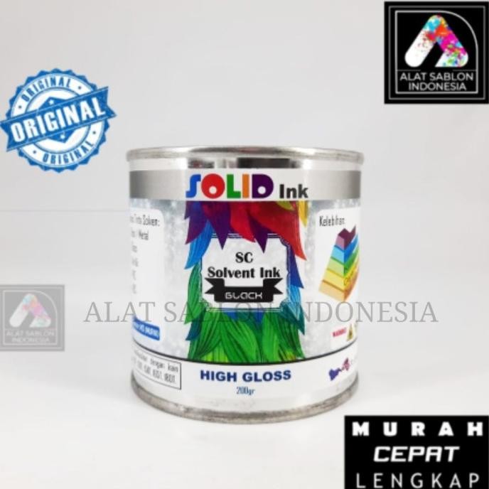 

Diskon!! Tinta Sablon Besi/ Gelas Kaca 200Gr Black Hitam Basis Minyak Solvent