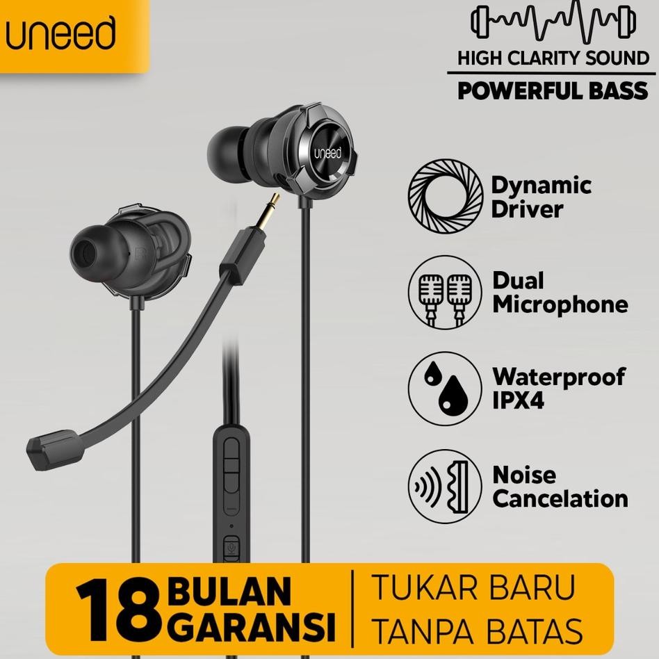Uneed Inear Gang Eahone With Dual Crophone Wired Uep131N