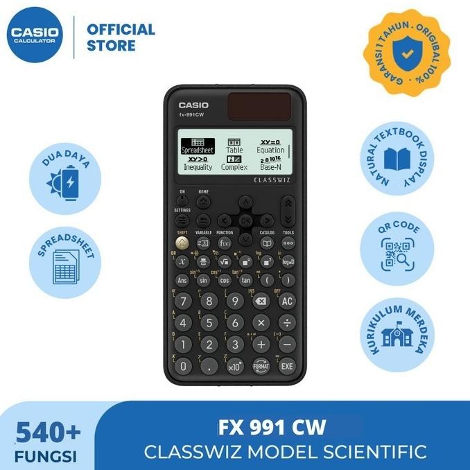 

TERMURAH - calculator CASIO scientific CLASSWIZ FX 991 CW