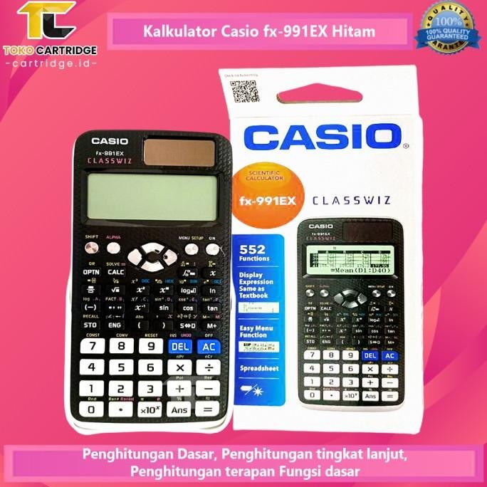 

TERBARU - Kalkulator Casio fx-991EX Black Calculator Scientific Kalkulator Ilmiah Standar Original