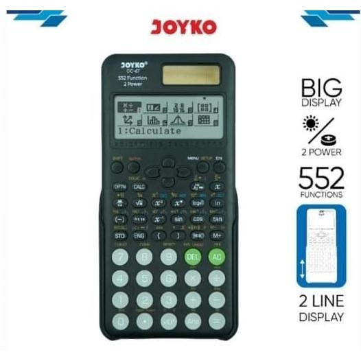 

TERBARU - Kalkulator SCIENTIFIC JOYKO CC 67 ILMIAH - Calculator Sekolah Kuliah Mirip FX-991EX