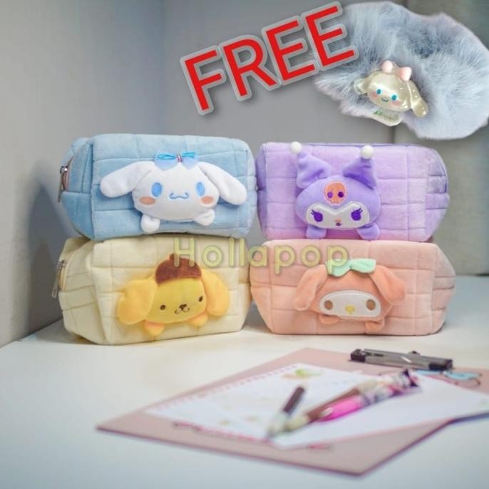 

Tempat Pensil Pouch Boneka Kuromi Cinnamoroll Melody Pompompurin KS