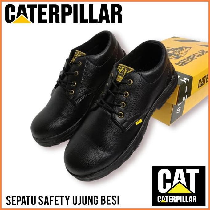 Sepatu Safety Kerja Proyek Pabrik Ujung Besi Sol Di Jahit Sekeliling / Safety Shoes Caterpillar_Pria