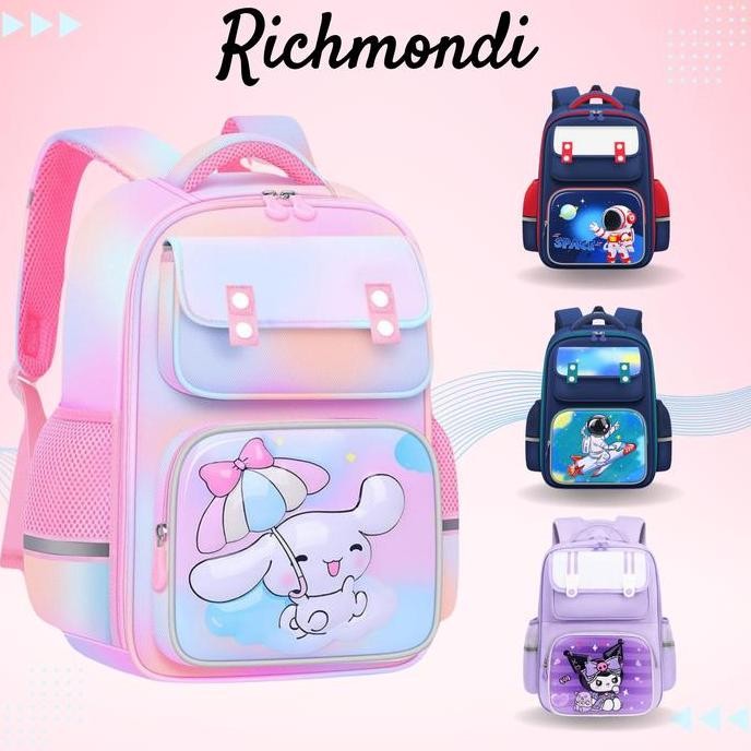 Sale Tas Ransel Koper Anak Sekolah Bag Banyak Saku,Tas Kuromi Astronot Anak Muat Banyak Barang, Anti