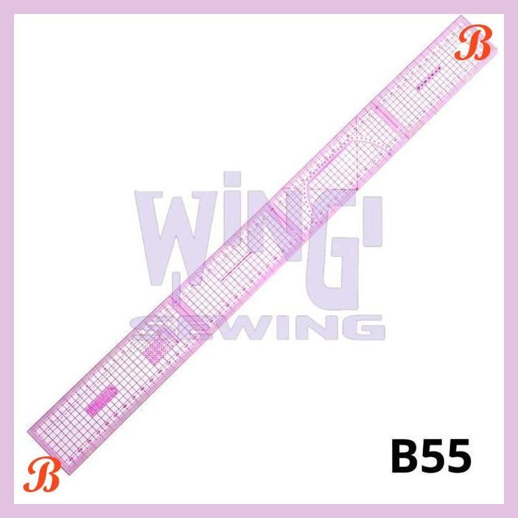 

| WSW | B55 PENGGARIS JAHIT POLA MIKA LENTUR SKALA QUILTING METRIC
