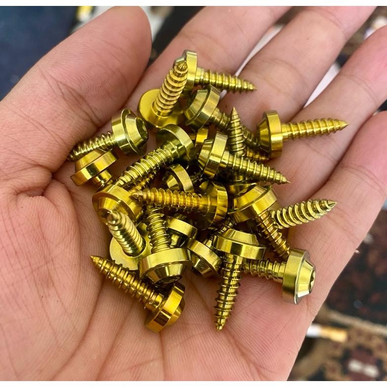 Baut Body Yamaha Titanium Honda / Baut Bodi Titanium  Yamaha / Baut Titanium Body Motor Vario 125/15