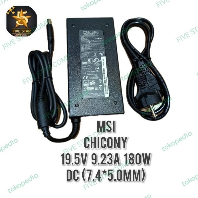 Adaptor Charger Laptop Msi Gp73 8Re Ge63Vr Ge73Vr Gl75 Leopard 180W New Stok