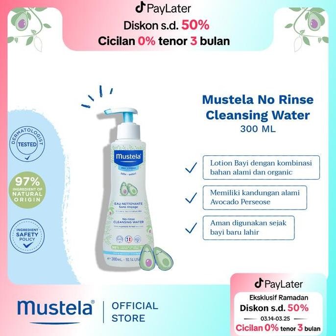 Murah Mustela No Rinse Cleansing Water 300 Ml