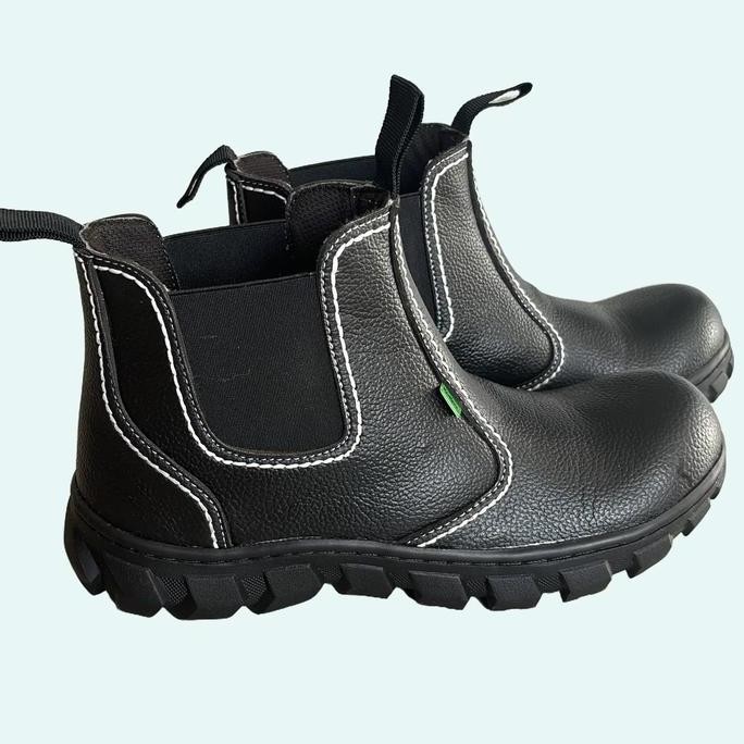Sepatu Safety Boot Pria Dan Wanita Hitam Pertengahan Betis Kerja Karet Shoes Safety Shoes Safety Sho