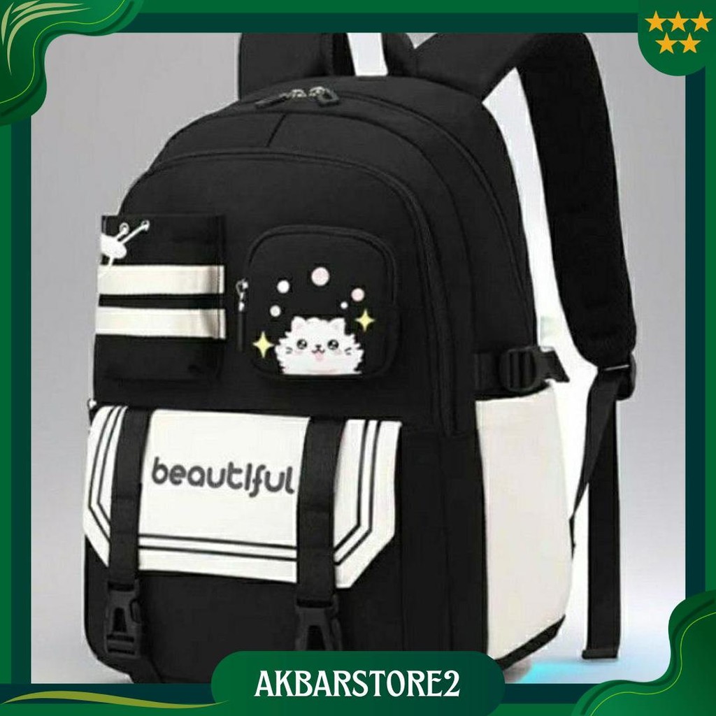 Tas Ransel Sekolah Anak Sd Smp  Banyak Ruang Banyak Bonus Lucu Terbaru Tas Anak Cewek Beautifulll Or
