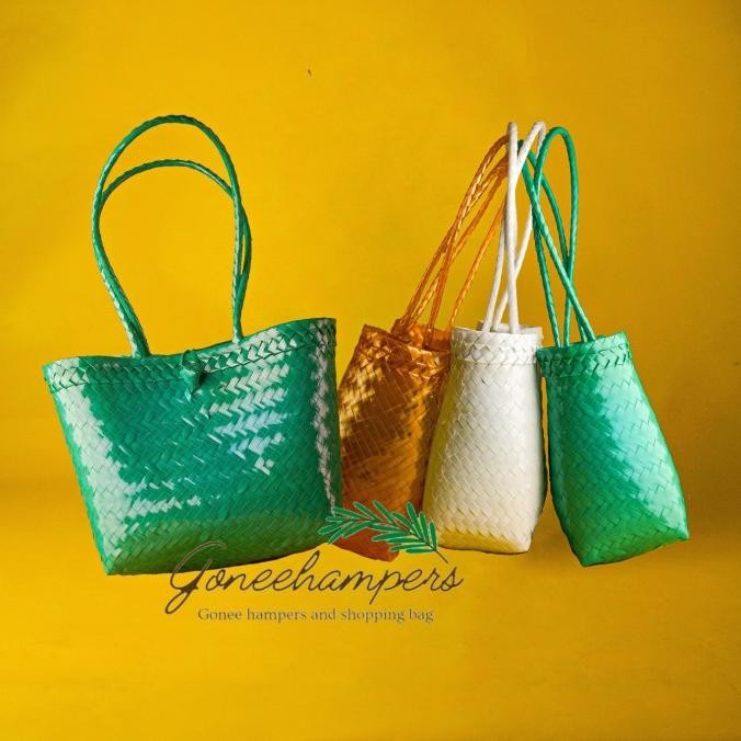 ------] Tas Hampers Plastik Anyaman Tas belanja