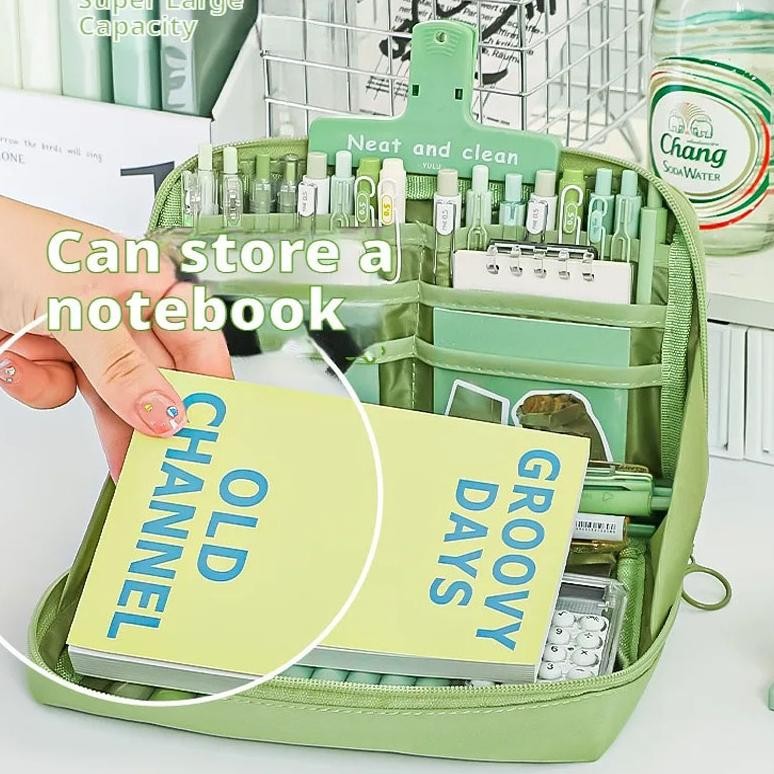 

ORIGINAL Transparan Tempat Pensil Berkapasitas Besar / Kotak Alat Tulis Anak Yang Indah / Tas Penyimpanan Kosmetik Anak Perempuan / Sekolah Kotak Kantor Stationary FE24