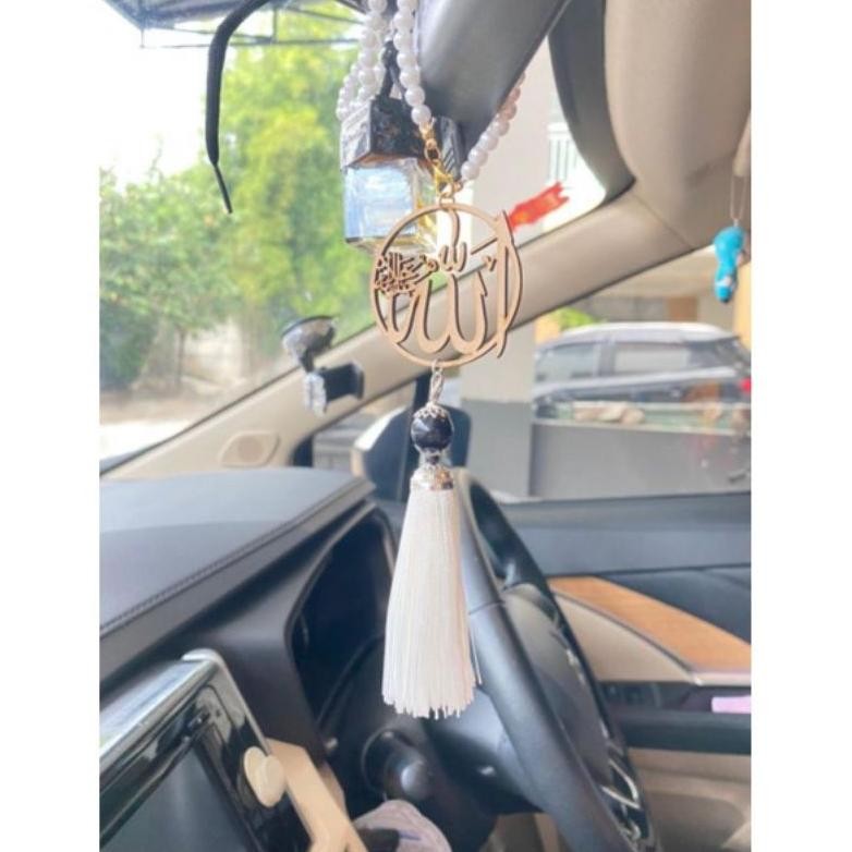 HIASAN GANTUNGAN MOBIL KALIGRAFI ALLAH MUHAMMAD AKSESORIS GANTUNGAN SPION MOBIL
